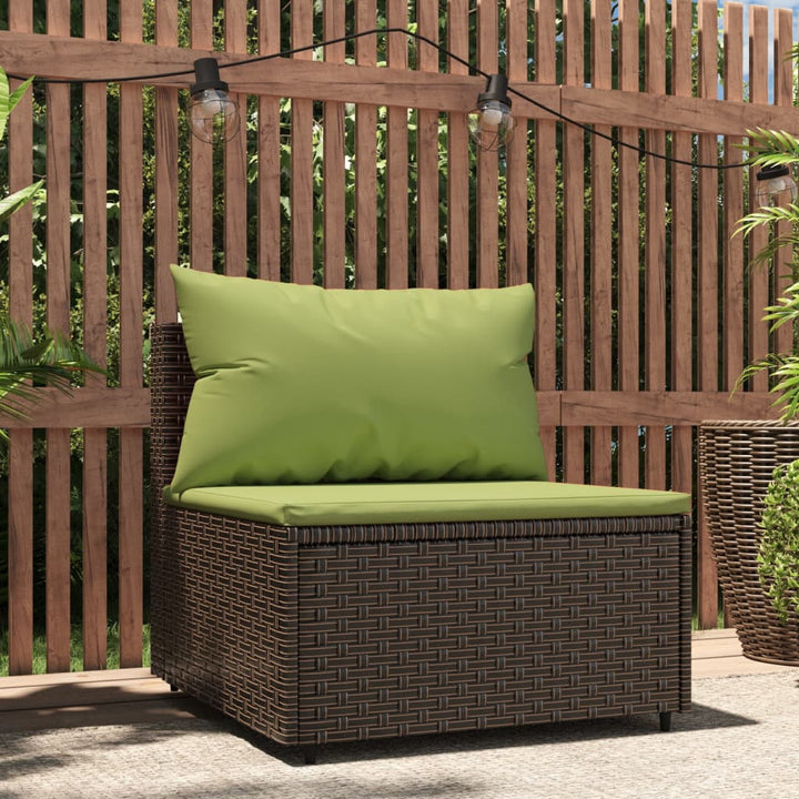 3-Tlg. Garten-Lounge-Set Mit Kissen Poly Rattan