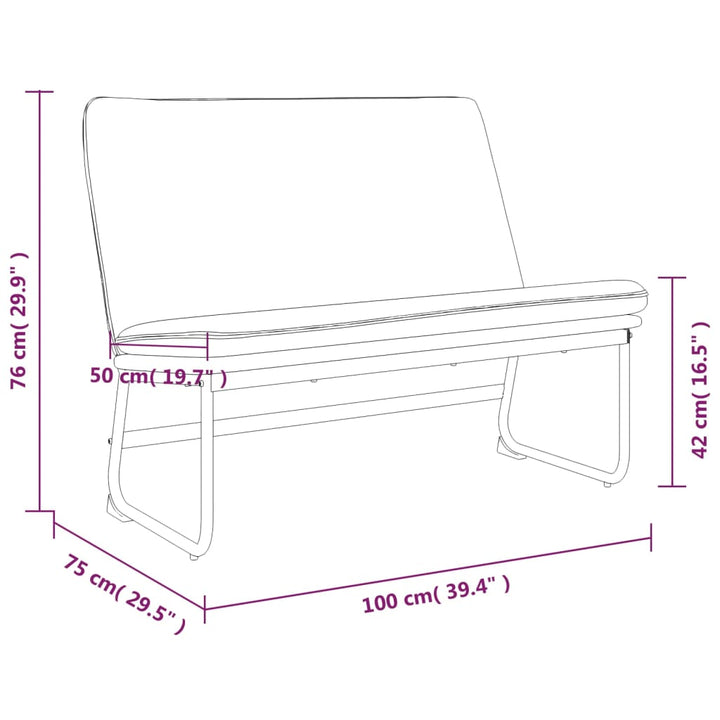 Sitzbank 100X75X76 Cm Stoff