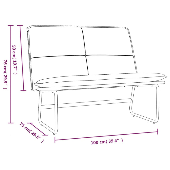 Sitzbank 100X75X76 Cm Kunstleder