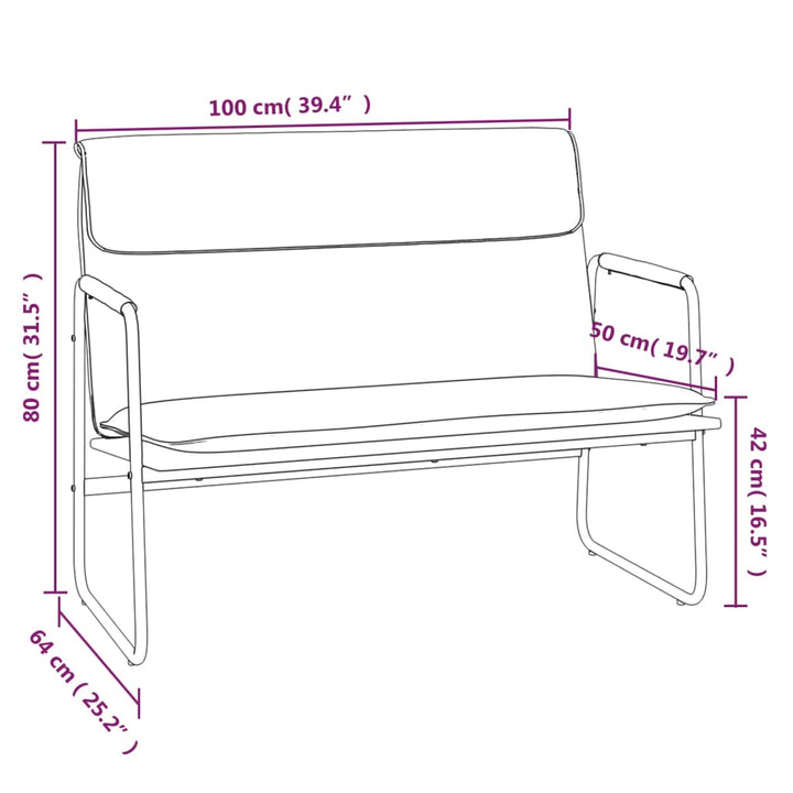 Sitzbank 100X64X80 Cm Stoff