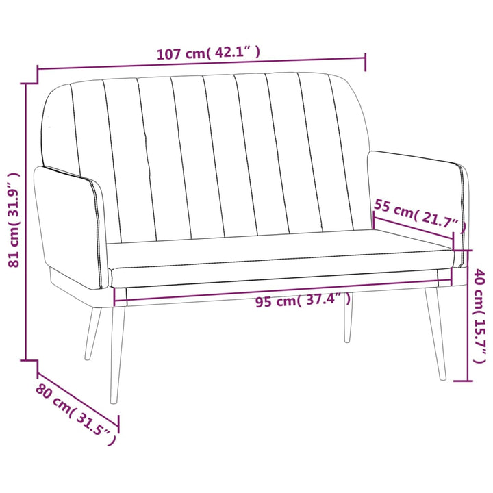 Sitzbank 107X80X81 Cm Kunstleder