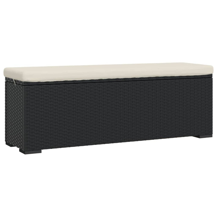 Hockerbank Mit Sitzkissen 110X30X40 Cm Poly Rattan