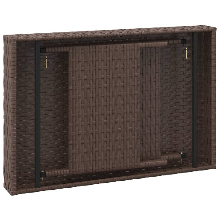 Beistelltisch Klappbar 60X40X38 Cm Poly Rattan