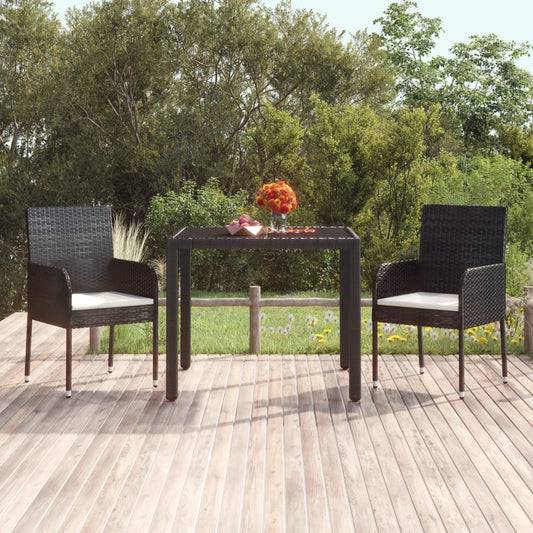 Gartenstühle Mit Kissen 2 Stk. Poly Rattan