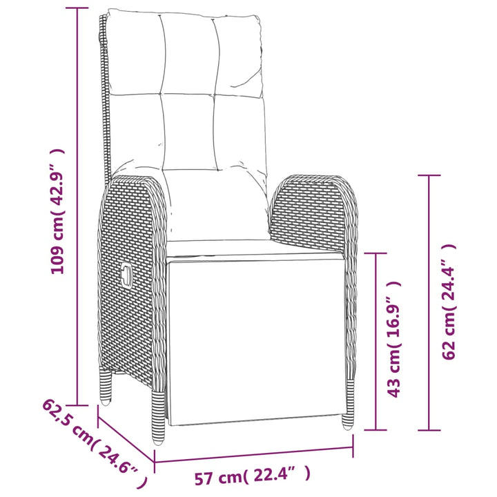 Garten-Relaxsessel Mit Kissen 2 Stk. Poly Rattan