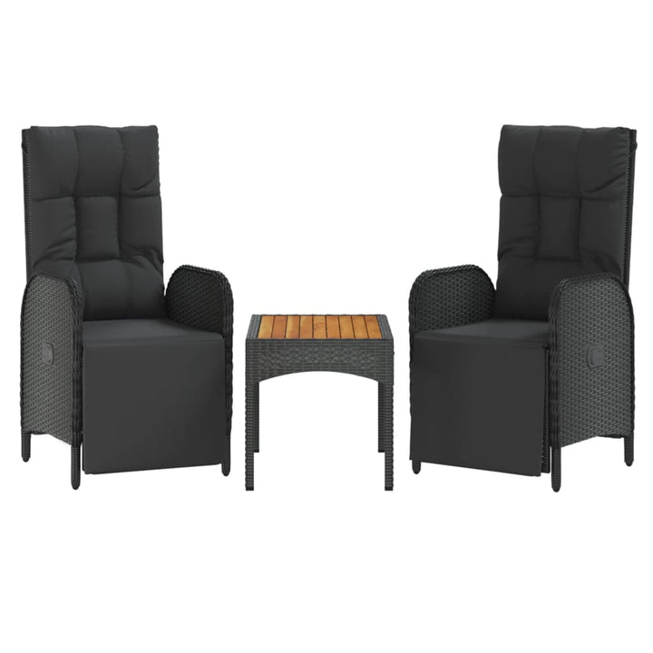 Garten-Relaxstühle 2 Stk. Mit Tisch Poly Rattan