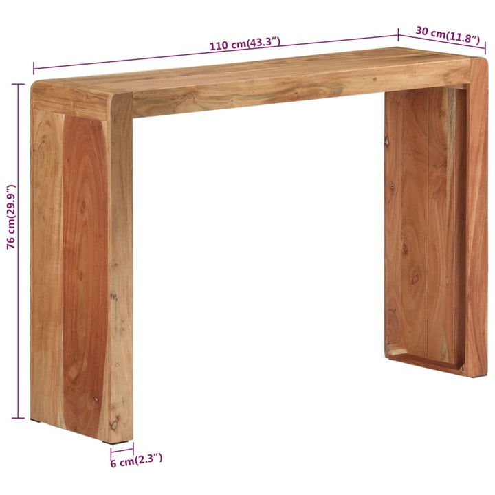 Konsolentisch 110X30X76 Cm Massivholz Akazie