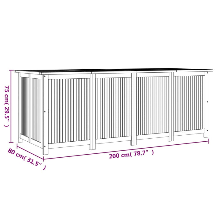 Gartenbox Massivholz Akazie