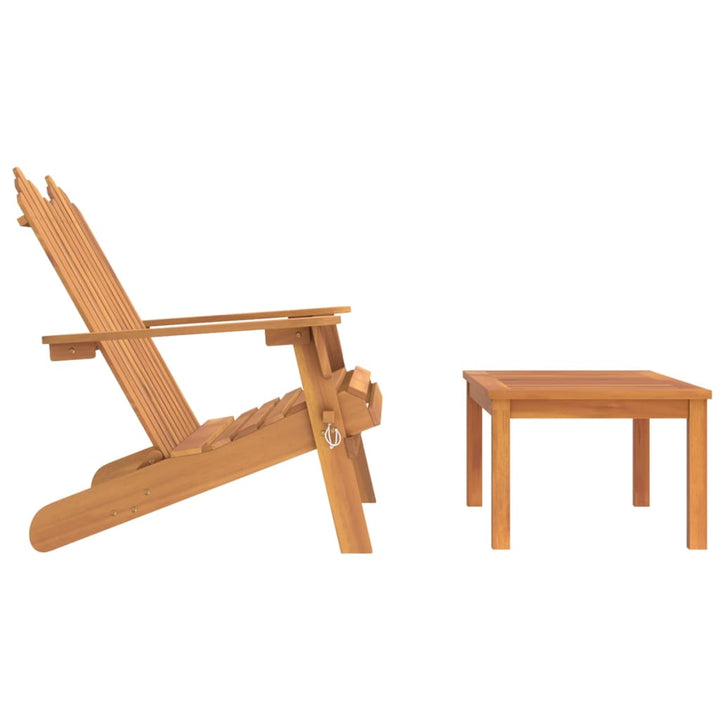 2-Tlg. Garten-Lounge-Set Adirondack Massivholz Akazie Natur