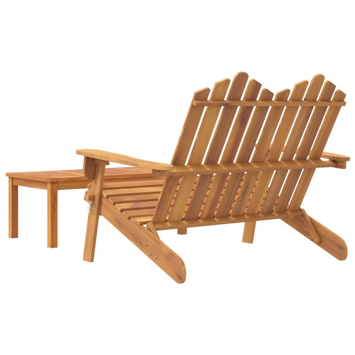 2-Tlg. Garten-Lounge-Set Adirondack Massivholz Akazie Natur