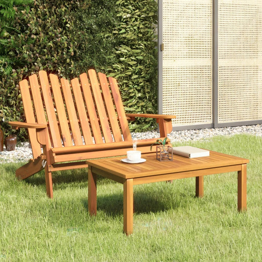 2-Tlg. Garten-Lounge-Set Adirondack Massivholz Akazie Natur