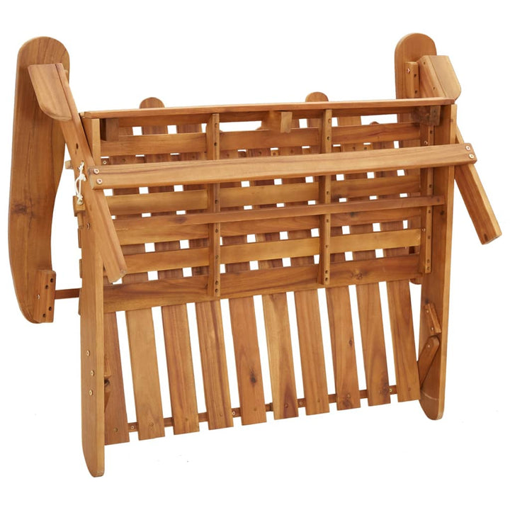 2-Tlg. Garten-Lounge-Set Adirondack Massivholz Akazie Dunkelgrau