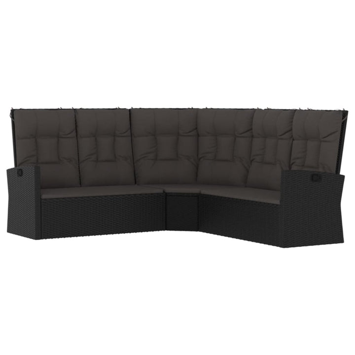 Ecksofa Mit Liegefunktion Und Kissen Poly Rattan