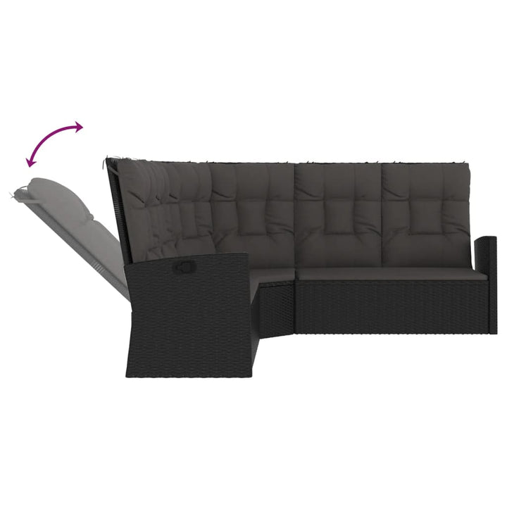 Ecksofa Mit Liegefunktion Und Kissen Poly Rattan