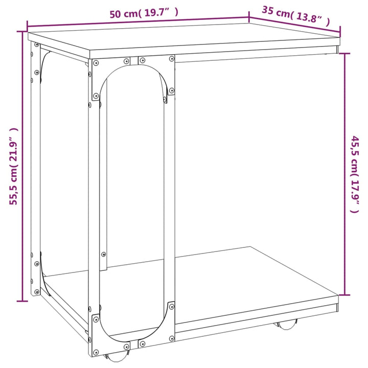 Beistelltisch Mit Rollen 50X35X55,5 Cm