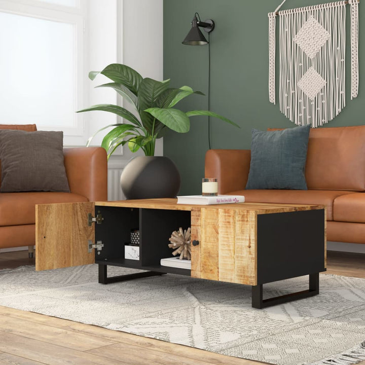 Couchtisch 100X54X40 Cm Massivholz Mango & Holzwerkstoff