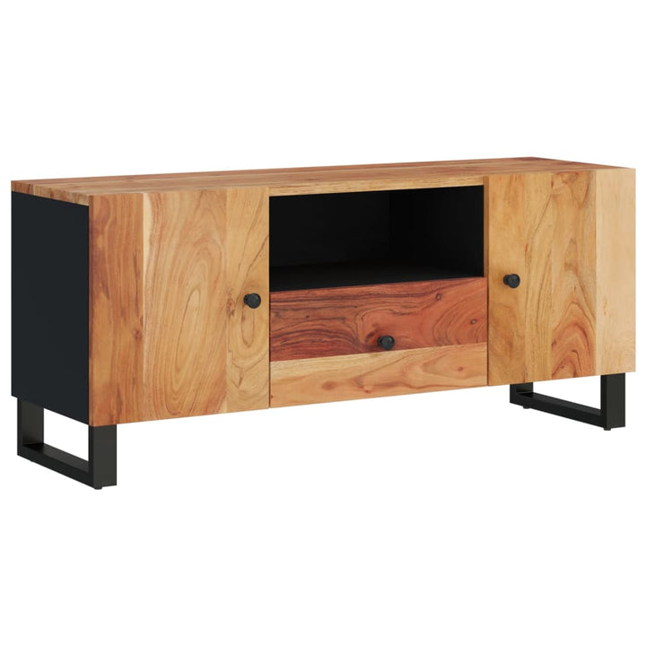 Tv-Schrank 105X33,5X46 Cm Massivholz Akazie & Holzwerkstoff