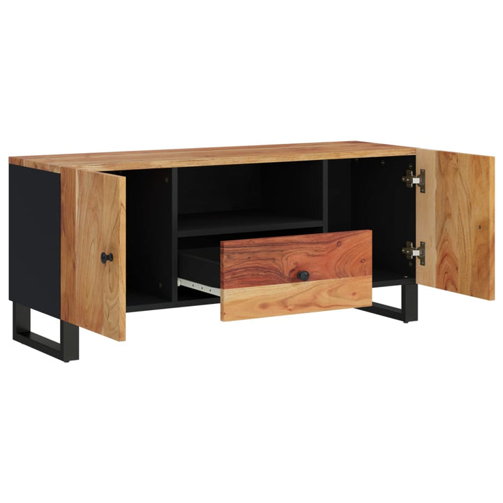 Tv-Schrank 105X33,5X46 Cm Massivholz Akazie & Holzwerkstoff