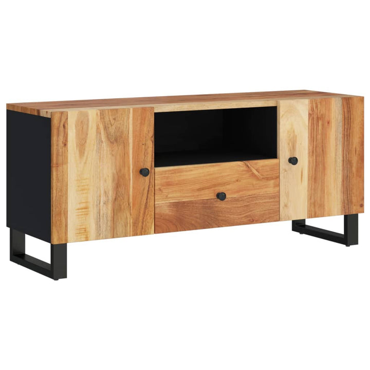 Tv-Schrank 105X33,5X46 Cm Massivholz Akazie & Holzwerkstoff