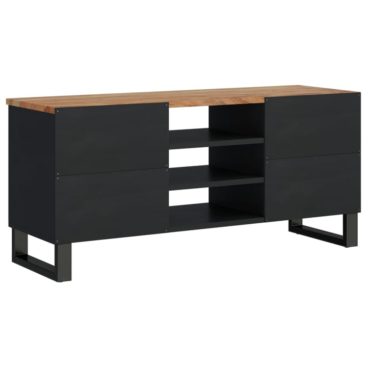 Tv-Schrank 100X33X46 Cm Massivholz Akazie & Holzwerkstoff