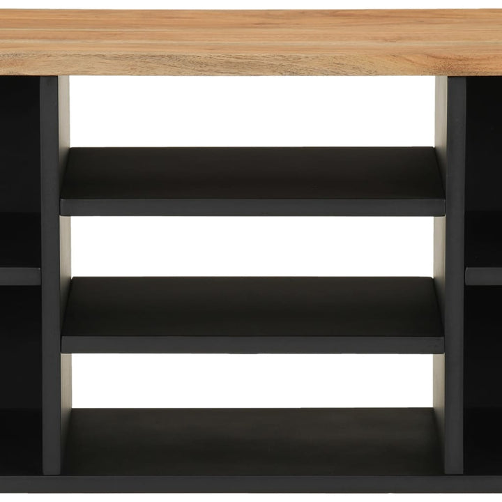 Tv-Schrank 100X33X46 Cm Massivholz Akazie & Holzwerkstoff