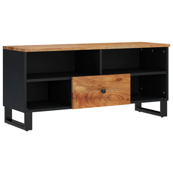 Tv-Schrank 100X33X46 Cm Massivholz Akazie & Holzwerkstoff