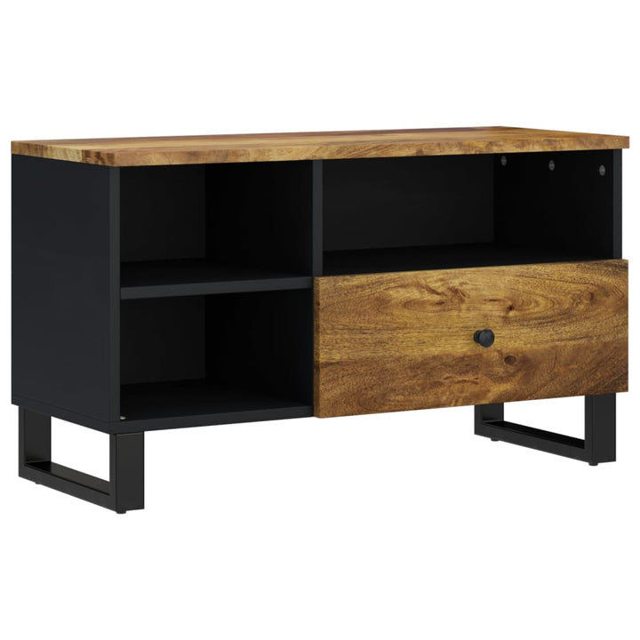 Tv-Schrank 80X33X46 Cm Massivholz Mango & Holzwerkstoff