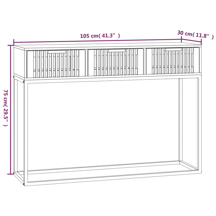 Konsolentisch 105X30X75 Cm Holzwerkstoff Und Eisen