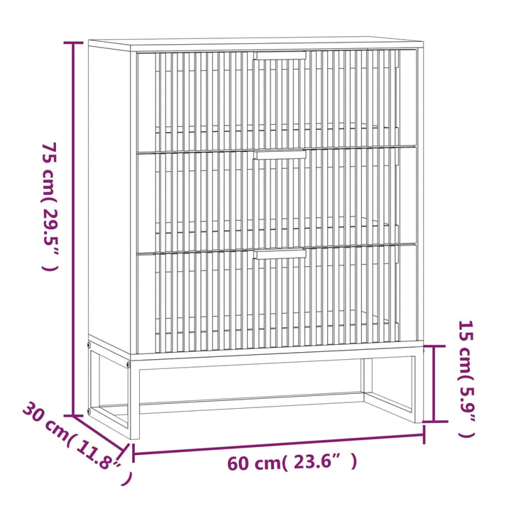 Sideboard 60X30X75 Cm Holzwerkstoff