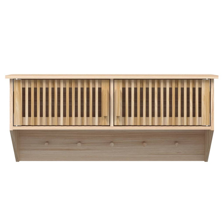 Wandgarderobe Mit Haken 80X24X35,5 Cm Holzwerkstoff