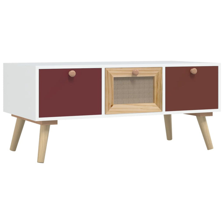 Couchtisch Mit Schubladen 80X40X35,5 Cm Holzwerkstoff