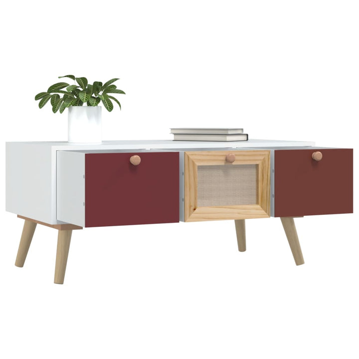 Couchtisch Mit Schubladen 80X40X35,5 Cm Holzwerkstoff