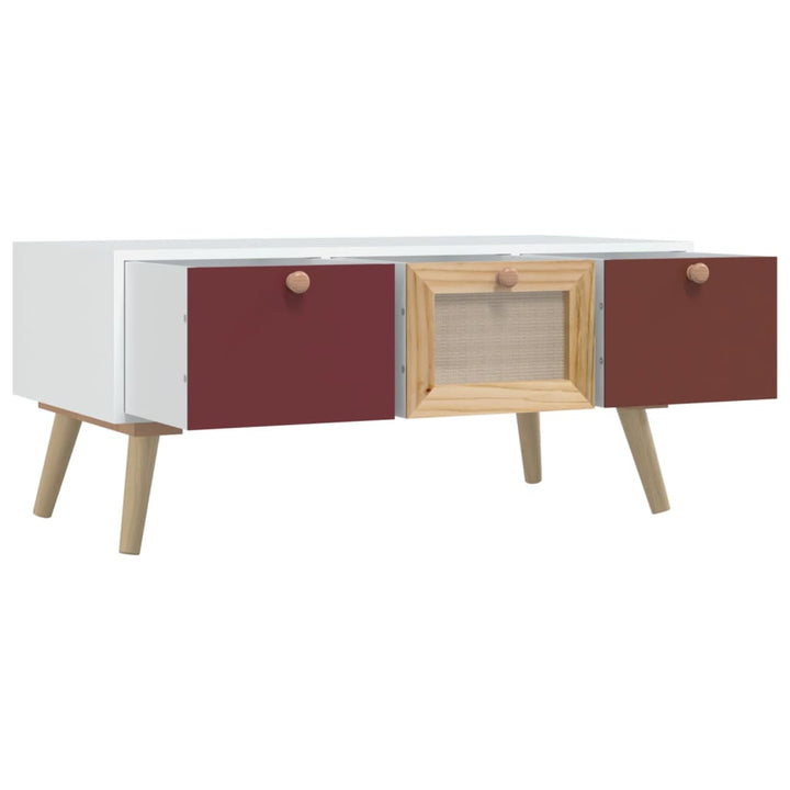 Couchtisch Mit Schubladen 80X40X35,5 Cm Holzwerkstoff