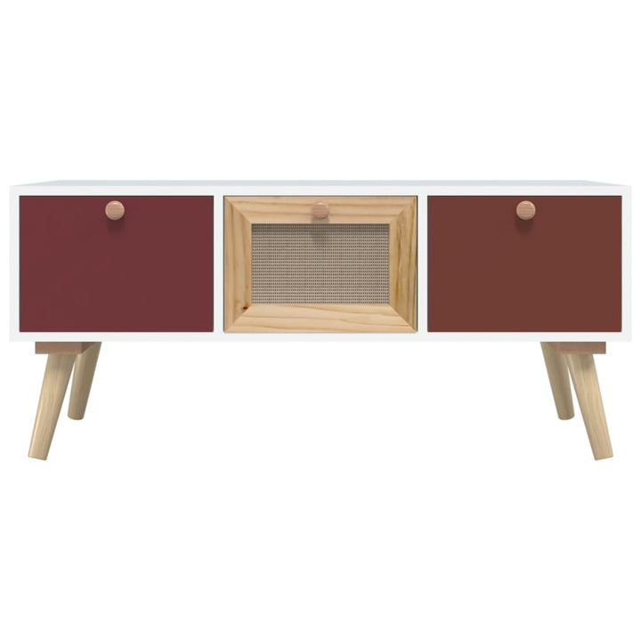 Couchtisch Mit Schubladen 80X40X35,5 Cm Holzwerkstoff