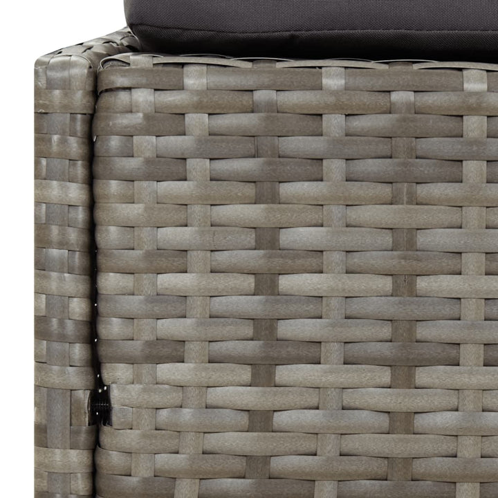 Sonnenliege Mit Faltdach 200X114X128 Cm Poly Rattan