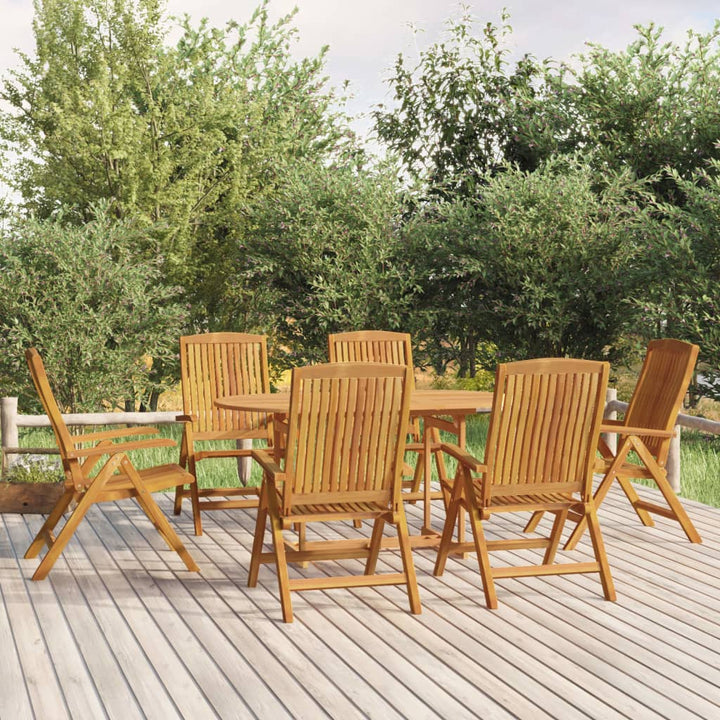 Gartenstühle 2 Stk. Verstellbar Massivholz Teak