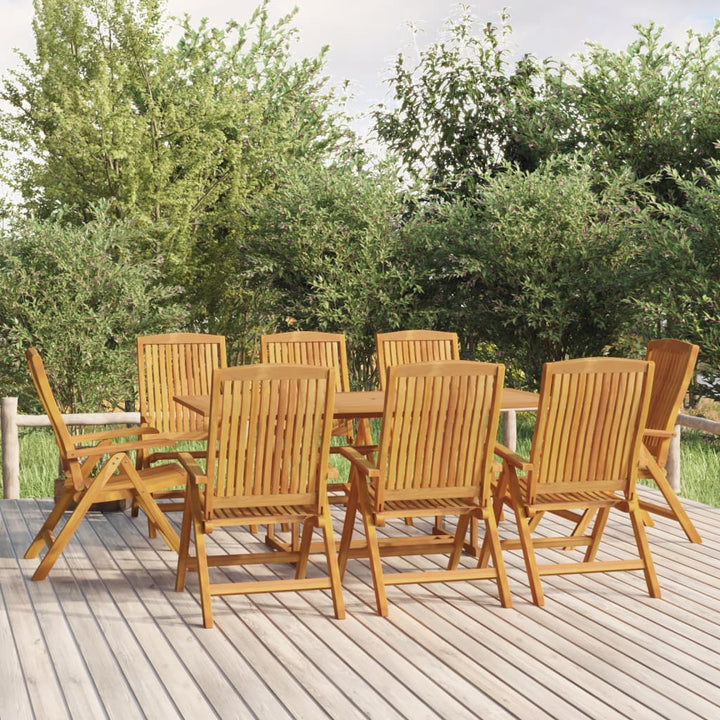 Gartenstühle 2 Stk. Verstellbar Massivholz Teak