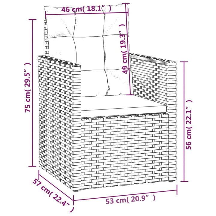 Gartensessel Mit Kissen Poly Rattan