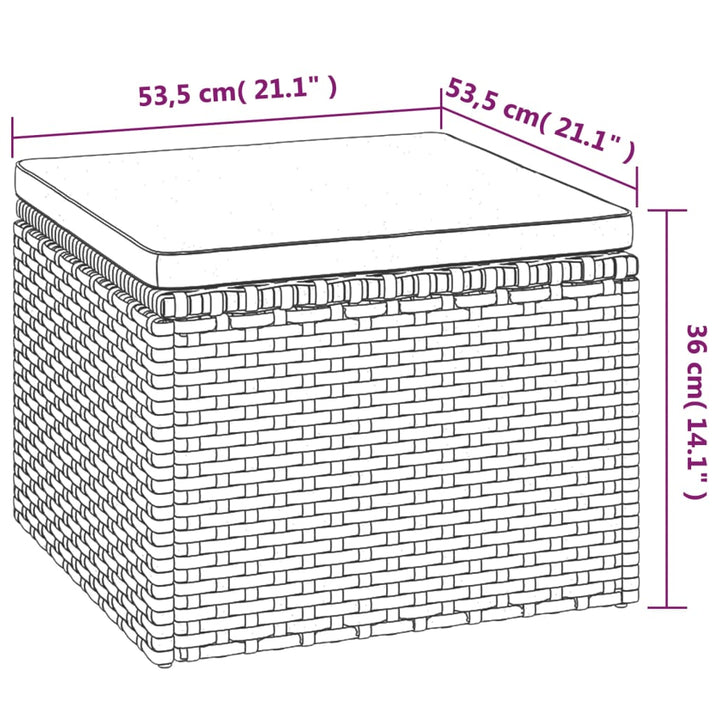 3-Sitzer-Gartensofa Mit Dach Und Fußhocker Poly Rattan