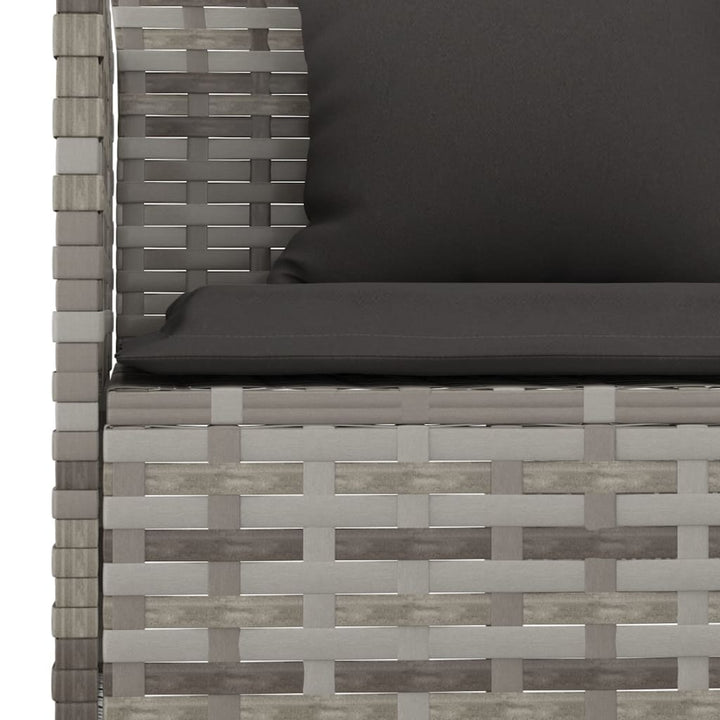 Gartensofa In L-Form Mit Kissen Poly Rattan