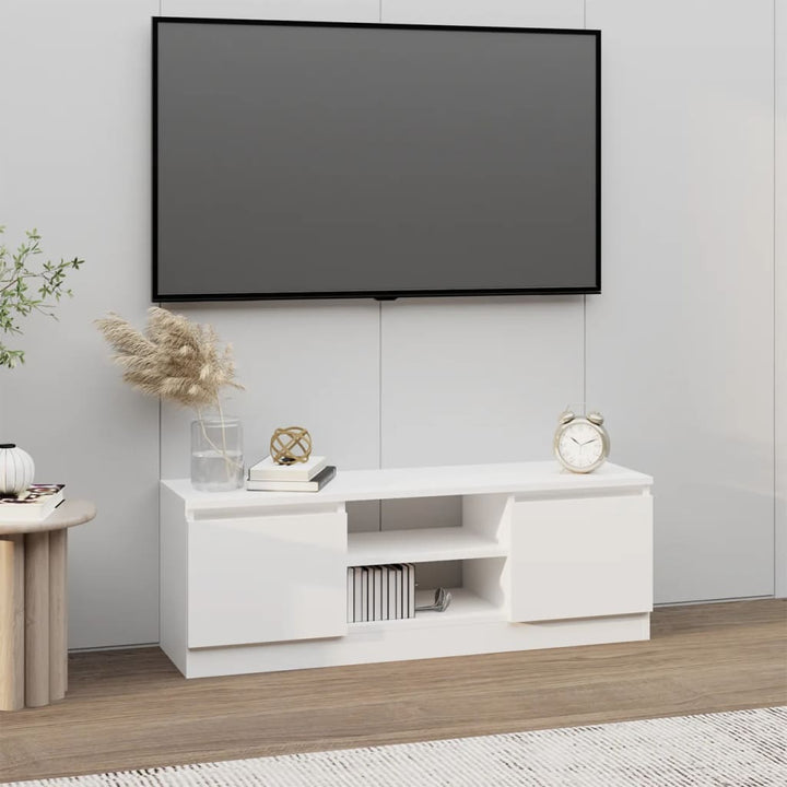 Tv-Schrank Mit Tür Braun Eichen-Optik 102X30X36 Cm