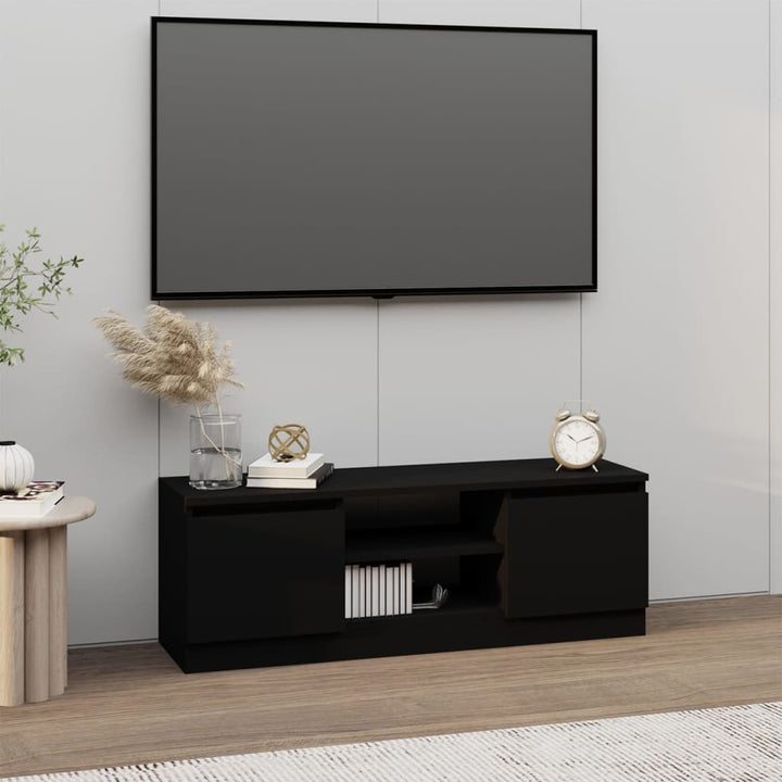 Tv-Schrank Mit Tür Braun Eichen-Optik 102X30X36 Cm