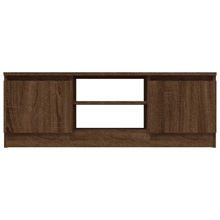 Tv-Schrank Mit Tür Braun Eichen-Optik 102X30X36 Cm