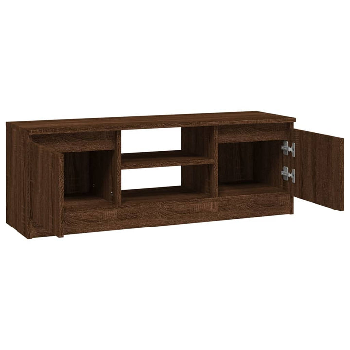 Tv-Schrank Mit Tür Braun Eichen-Optik 102X30X36 Cm