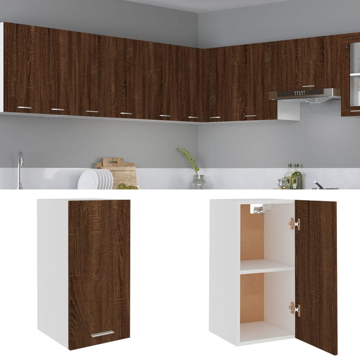 Hängeschrank Braun Eichen-Optik 60X31X60 Cm Holzwerkstoff Braune Eiche