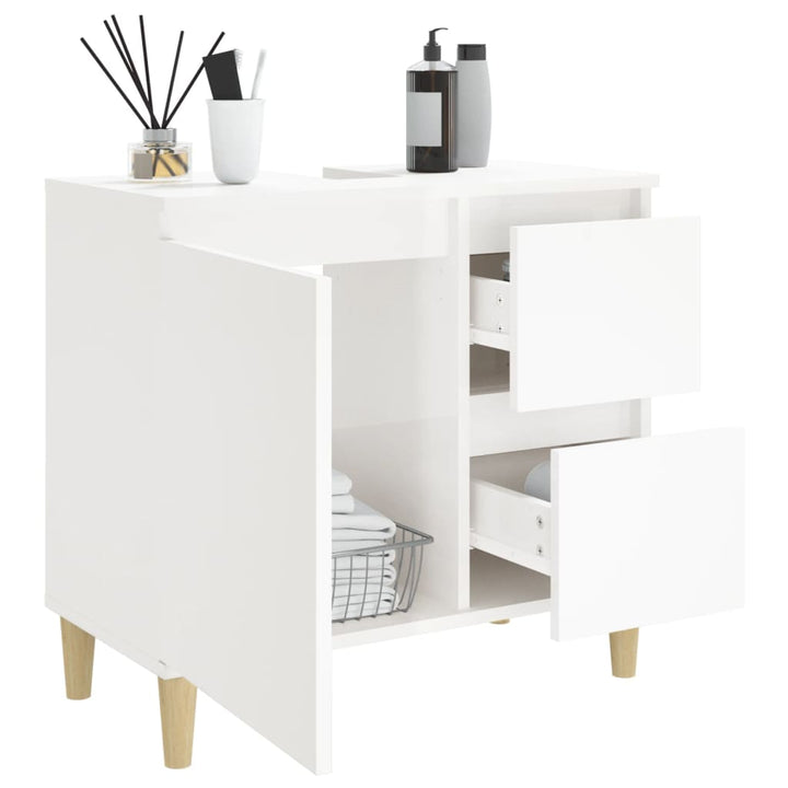 Badschrank 65X33X60 Cm Holzwerkstoff