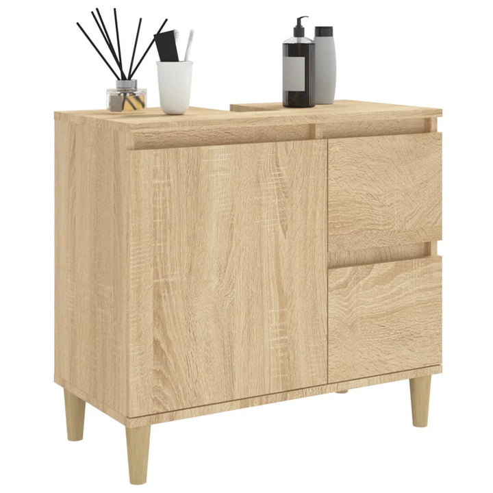 Badschrank Sonoma-Eiche 65X33X60 Cm Holzwerkstoff