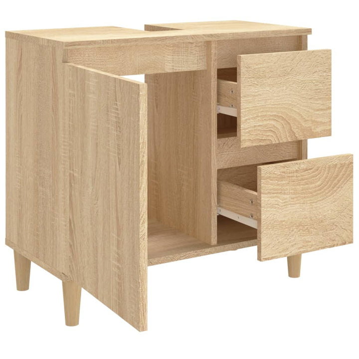 Badschrank Sonoma-Eiche 65X33X60 Cm Holzwerkstoff