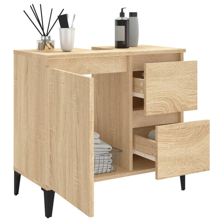 Badschrank Sonoma-Eiche 65X33X60 Cm Holzwerkstoff Sonoma Eiche