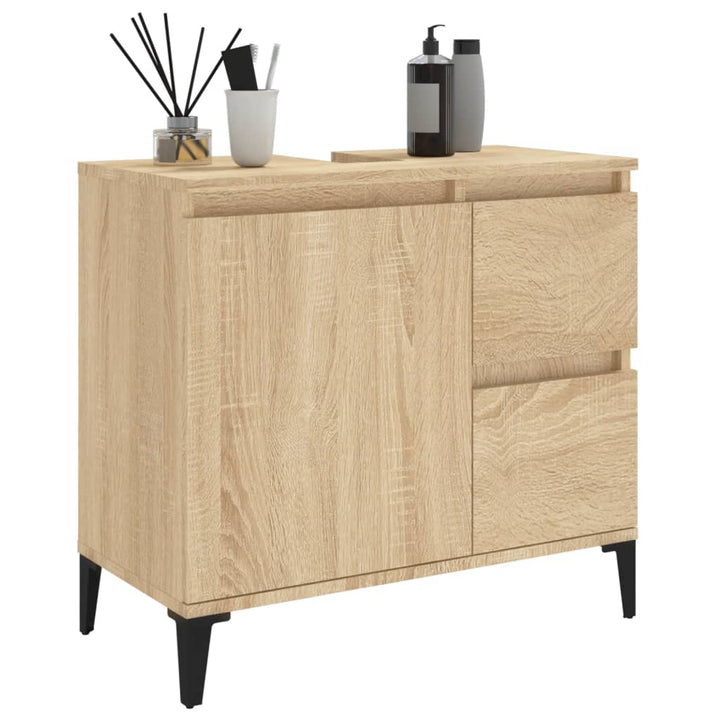 Badschrank Sonoma-Eiche 65X33X60 Cm Holzwerkstoff Sonoma Eiche